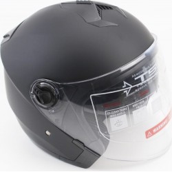 Шлем открытый+очки 707 S, чёрный матовый F-2