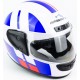 Шлем интеграл HF-101 S, бело-синий KUROSAWA