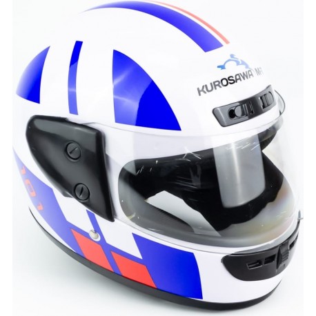 Шлем интеграл HF-101 S, бело-синий KUROSAWA