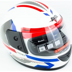 Шлем интеграл BLD-825B L (59-60см), бело-красный BLD