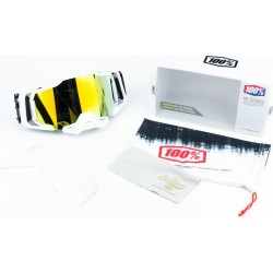 Очки кроссовые/эндуро/АТV со сменным стеклом+набор для ухода, белые NEW 100%