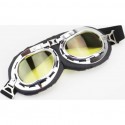 Очки "РЕТРО", чёрно-серебристые (жёлтое стекло), MT-006 Китай