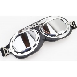 Очки "РЕТРО", чёрно-серебристые (зеркальное стекло), MT-006 Китай