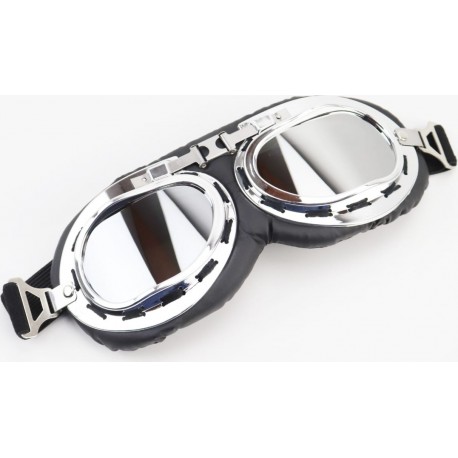 Очки "РЕТРО", чёрно-серебристые (зеркальное стекло), MT-006 Китай