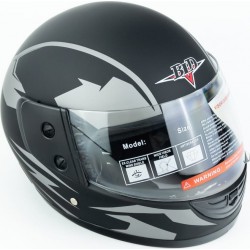 Шлем интеграл BLD-825A М (57-58см), чёрно-серый мат BLD