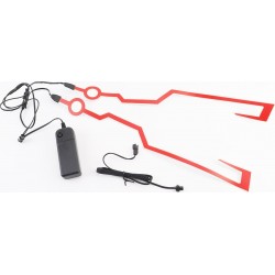 Подсветка LED на мото шлем, 3 режима, красная (без батареек) Китай