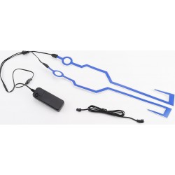 Подсветка LED на мото шлем, 3 режима, синяя (без батареек) Китай