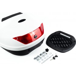 Кофр большой (пластмассовый) 585x430x305мм бело-чёрный YM-0888P Yunming