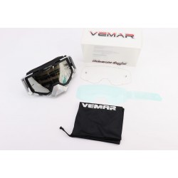 Очки кроссовые/эндуро/АТV, чёрно-серые (зеркальное стекло), MJ-1024-5 VEMAR