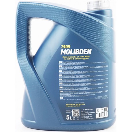 Масло 4T 10W-40 полусинтетическое универсальное "MOLIBDEN", 5L MANNOL