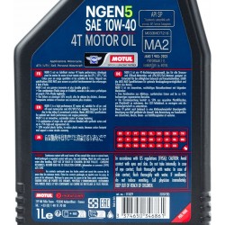 Масло 4T 10W-40 полусинтетическое для мототехники "NGEN 5 MA2", 1L MOTUL