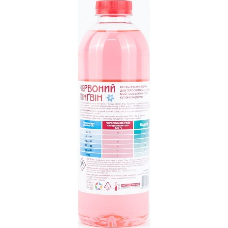 Жидкость для стеклоомывателя, концентрат  -120°С "XADO RED PENGUIN", 1L (XB50003) VERYLUBE