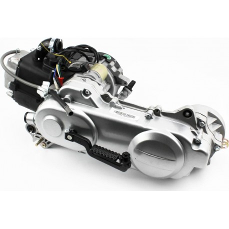 Двигатель скутерный в сборе 4Т-80куб (короткий вариатор, короткий вал) Китай