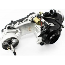 Двигатель скутерный в сборе 4Т-80куб (короткий вариатор, длинный вал) TMMP