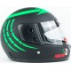 Шлем интеграл BLD-825A М (57-58см), чёрно-зелёный "хищник" мат BLD