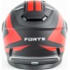 Шлем интеграл М65 М (57-58см), чёрно-красный мат FORTE