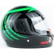 Шлем интеграл BLD-825A М (57-58см), чёрно-зелёный "хищник" BLD
