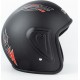 Шлем открытый HK-215, чёрный матовый с красно-серым рисунком  отличия рисунков) Toukui