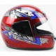 Шлем интеграл HF-101 M, красный с рисунком Q23-BL KUROSAWA