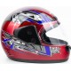 Шлем интеграл HF-101 M, красный с рисунком Q23-R KUROSAWA