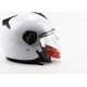 Шлем открытый+очки AK-720, белый AK