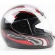 Шлем интеграл HF-101 S, чёрно-красный Q233-R KUROSAWA