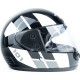 Шлем интеграл HF-101 S, чёрно-белый Q237-W KUROSAWA
