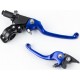 Рычаги руля к-кт (правый диск тормоз), откидные, синие Китай