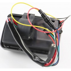 АУДИО-блок с ЖК дисплеем (МРЗ-USB/SD, FM, пультДУ, сигнализация)+колонки  "череп" Китай