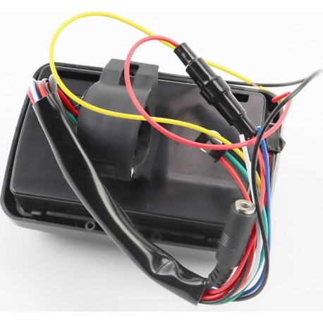 АУДІО-блок з РК дисплеєм (МРЗ-USB/SD, FM, пультДУ, сигналізація)+колонки 2шт, чорні "череп" Китай