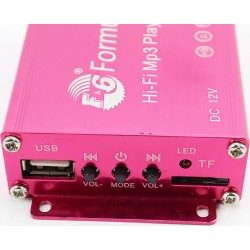 АУДИО-блок (МРЗ-USB/SD, FM-радио, пультДУ, сигнализация)+колонки 2шт, синие Formula