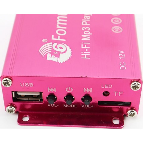 АУДИО-блок (МРЗ-USB/SD, FM-радио, пультДУ, сигнализация)+колонки 2шт, синие Formula