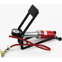 Насос ножной для шин однопоршневой 290*90мм "большой, шток толстый", красный Китай