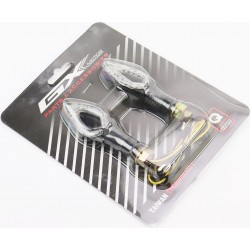 Поворотник диодный LED "СТРЕЛА" с отверстием, карбон, к-кт 2шт GXmotor