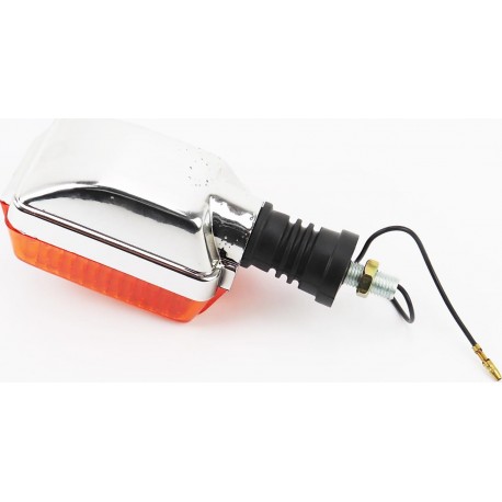 Поворотник "ПРЯМОУГОЛЬНЫЙ", хром, оранжевое стекло Китай