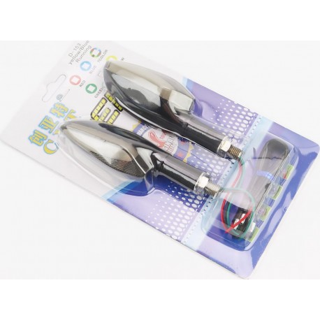 Поворотник диодный на гибкой ножке+габарит, синий LED "ЛОДОЧКА" к-кт 2шт CYT