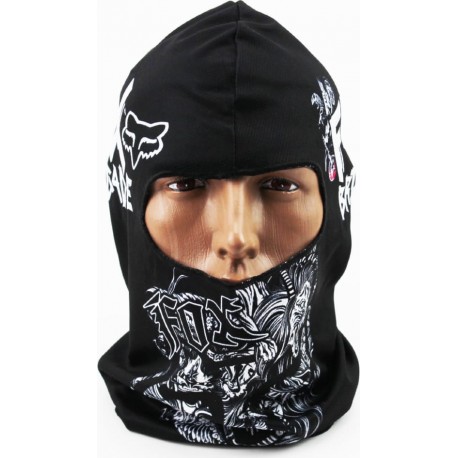 Подшлемник летний (балаклава) "FOX", чёрный (с рисунком) (YK-7706) Китай