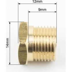 Свечной переходник "ГУЖОН" 4Т, латунь (малый) Китай
