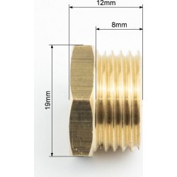 Свечной переходник "ГУЖОН" 2Т-8мм, латунь Китай