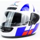Шлем интеграл HF-101 S, бело-синий KUROSAWA