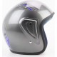 Шлем открытый HK-215, CЕРЫЙ с синим рисунком (незначительные отличия рисунков) Toukui