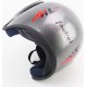 Шлем открытый HK-215, СЕРЫЙ с красным рисунком (незначительные отличия рисунков) Toukui