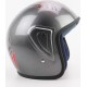Шлем открытый HK-215, СЕРЫЙ с красным рисунком (незначительные отличия рисунков) Toukui