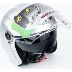 Шлем открытый+очки МТ 606 M, серый MT