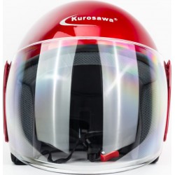 Шлем открытый U-122 M, красный глянец KUROSAWA