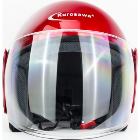 Шлем открытый U-122 M, красный глянец KUROSAWA