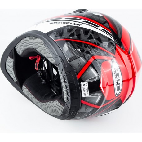 Шлем интеграл ZS-811 ANNIVERSARY S (55см), красный с рисунком AL41 ZEUS