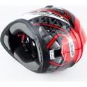 Шлем интеграл ZS-811 ANNIVERSARY S (55см), красный с рисунком AL41 ZEUS
