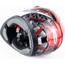 Шлем интеграл ZS-811 ANNIVERSARY L (59см), красный с рисунком AL41 ZEUS