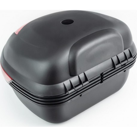 Кофр средний (пластмассовый) 420x370x280мм, крепл. быстросъёмное, чёрный матовый B07 Китай